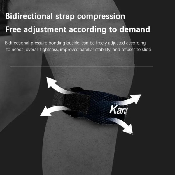 1 Piece Knee Patellar Tendon Knee Support Strape Brace Adjustable Shock Knee Compression Sleeve Absorption Pad S0K9