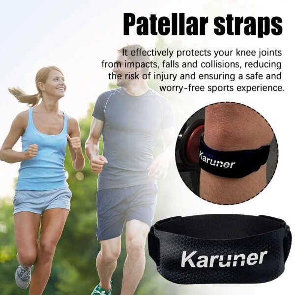 1 Piece Knee Patellar Tendon Knee Support Strape Brace Compression Pad Shock Knee Sleeve Adjustable Absorption A9Q3