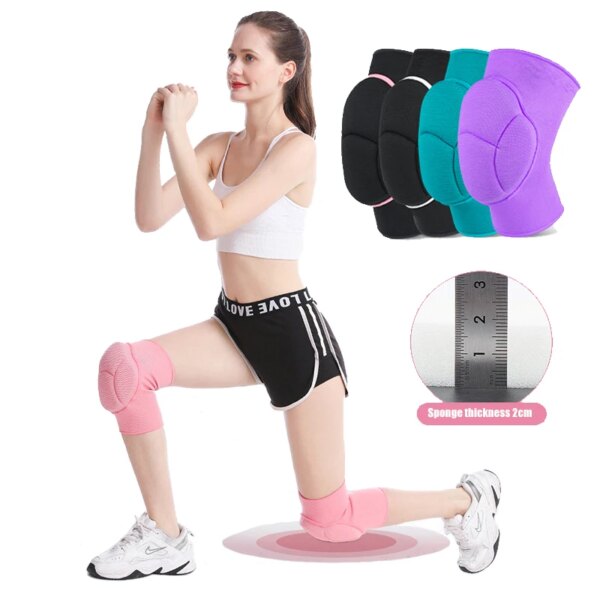 1 Piece Of Sports Compression Elastic Knee Pads Thickened Sponge Knee Pads Support For Dance Training,Running,Yoga Fitness