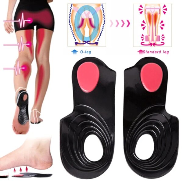 1 pair Flat Foot Corrector Gel Insole Cure Flat Feet  O/X Leg Arch supports 3 Size Avaible Orthopedic Correct Insoles