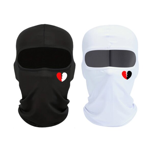 1 pc Heartbreak Print Cycling Dustproof Hood Outdoor Visor Tactical Mask Balaclava Hat