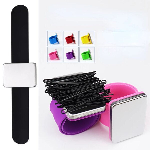 1 pcs Profession Salon Magnetic Bracelet Wrist Band Magnet Clapper Ring Make Up Watch Band Magnetic Sewing Pincushion