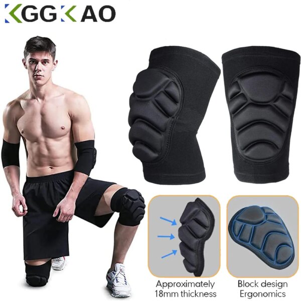 1 Pair Knee Elbow Pads Brace Support for Cycling Snowboard Roller Skating Skateboard Extreme Sports Protective Gear Kneepads