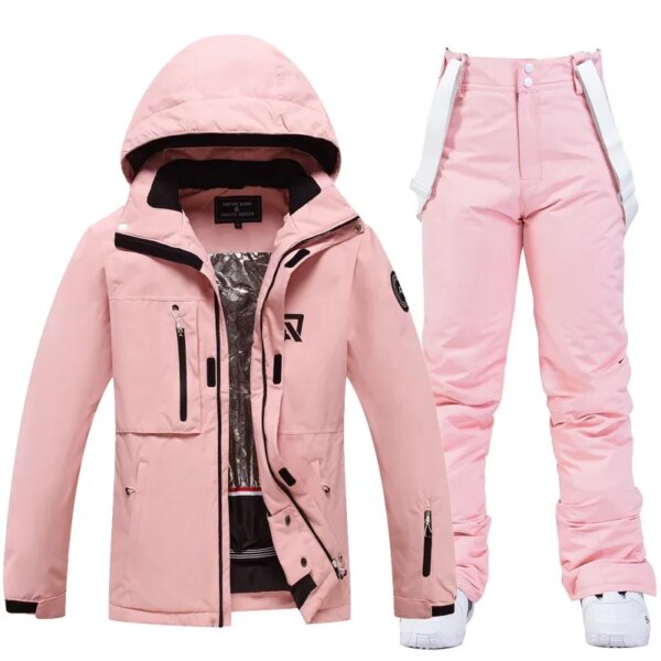 -30 Degrees Ski Suit For Women Warm Windproof Waterproof Winter Snow Snowboard Jackets And Pants Outdoor Sports Ski Wear